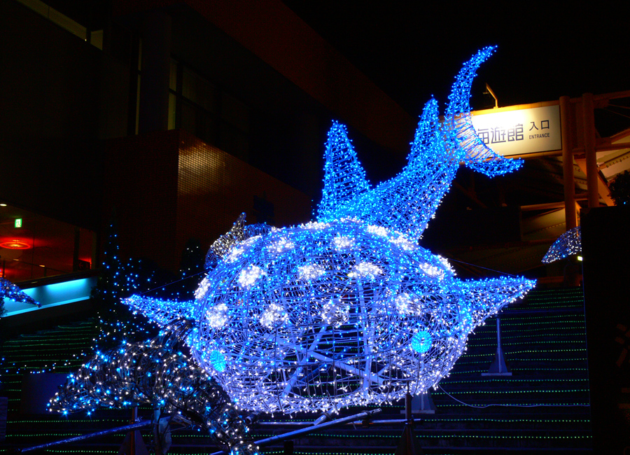 大阪 天保山：ベイサイドクリスマス2006ジンベイザメのイルミネーション1