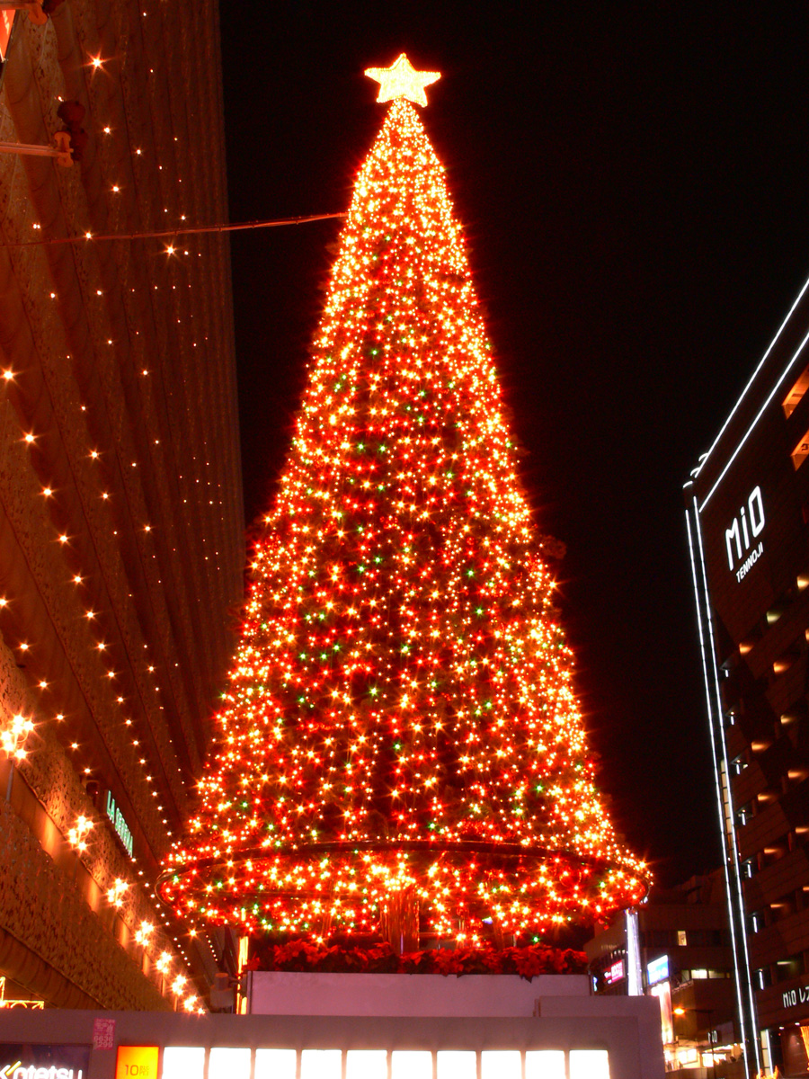 大阪 阿倍野：近鉄百貨店前のクリスマスツリー